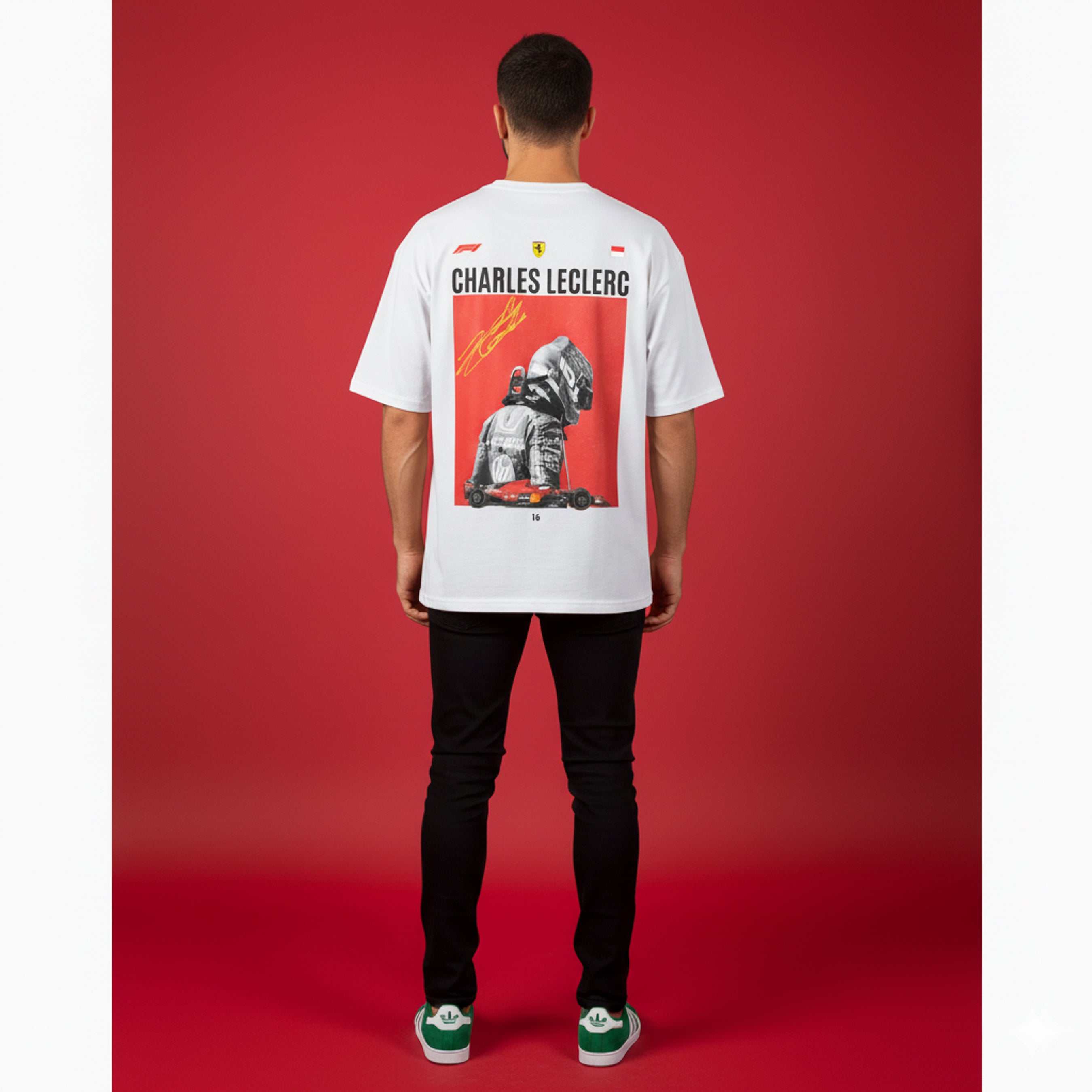 Camiseta Charles Leclerc Signature - Scuderia Ferrari F1